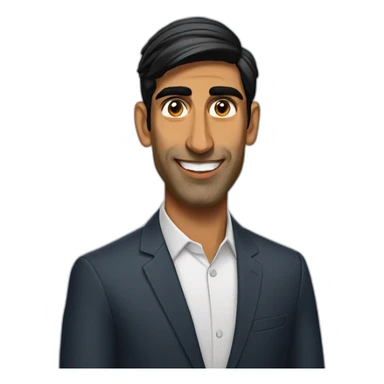 Rishi Sunak raja sticker