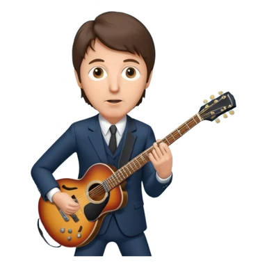 Paul McCartney playing guitar suit sticker