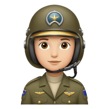 a military pilot in an aviation helmet and a modern uniform. maximum quality sticker