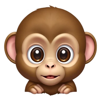 Baby monkey with big eyes sticker