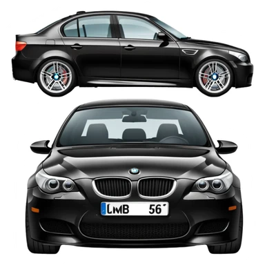 a bmw m5 e60 black sticker
