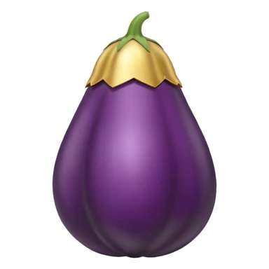 Original eggplant emoji wearing a halo sticker