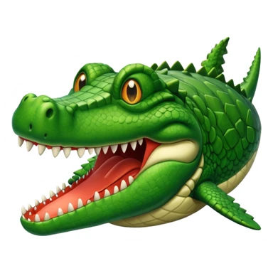 Un avion con cabina de cara de cocodrilo sticker