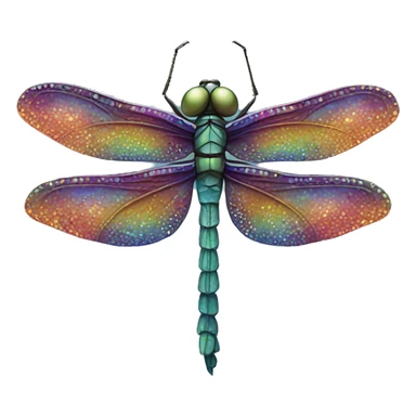 Psychedelic and hippie dragonfly  sticker