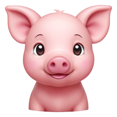 Cinematic Cute Piglet Portrait Emoji, Head tilted playfully and inquisitively, featuring a delicate rosy-pink hide with an adorably tiny snout and subtle sheen, round, sparkling beady eyes filled with boundless curiosity, Simplified yet irresistibly adorable features, highly detailed, glowing with a warm, friendly glow, high shine, affectionate and spirited, stylized with a touch of whimsical charm, bright and endearing, soft glowing outline, capturing the essence of a mischievous yet loving piglet, so playful it feels like it could nibble out of the screen and into your arms! sticker
