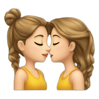Girl kiss girl sticker