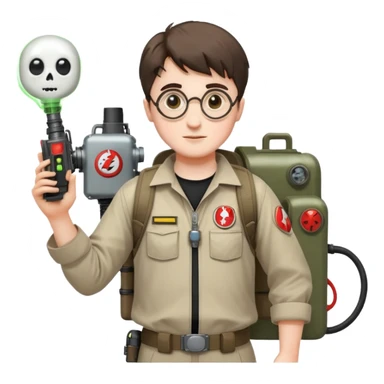Harry Potter as a ghostbuster  sticker