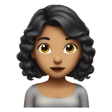 Dark haired Latina blowing a kiss sticker