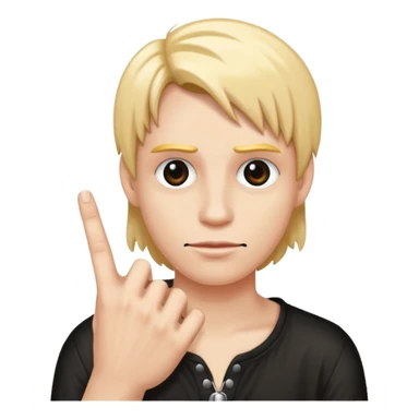 main signe hard rock mais avec juste le doigt annulaire plié sticker