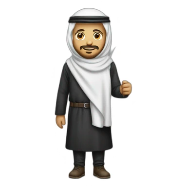 muslim men take Palestinan flag sticker