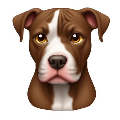 Pitbull color marrón con un tono pelirrojo  sticker