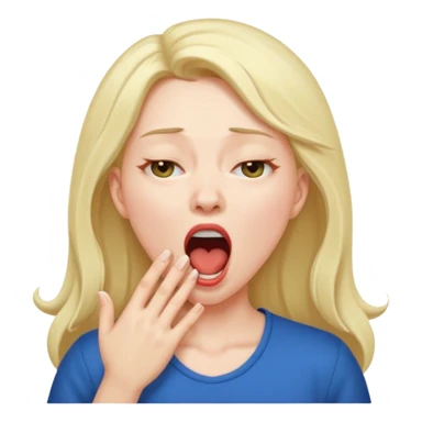 woman  Yawning without Hand sticker