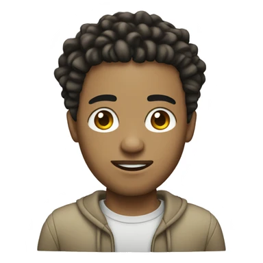 light skin man with short dreads sticker