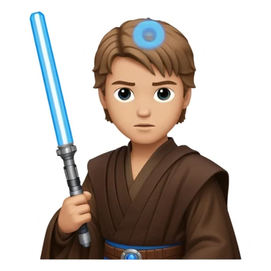 star wars Jedi Knight Anakin with blue lightsaber sticker