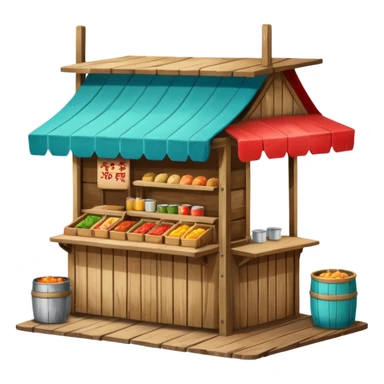 small roadside foodstall sticker