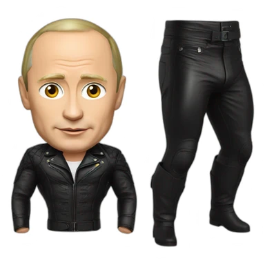 Vladimir Putin in sexy leather suit sticker