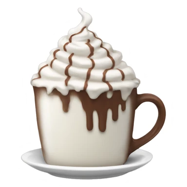 A mug with hot chocolate and whipped cream on top sticker