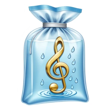 ziplock bag with a treble clef inside sticker