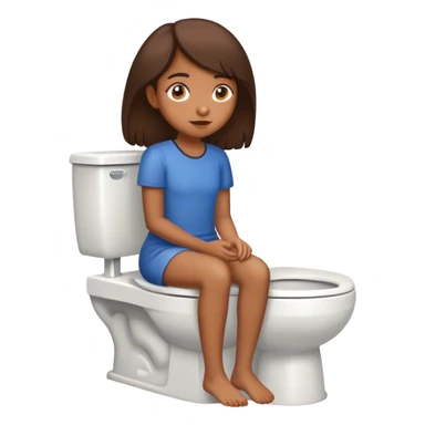 Brown Girl on toilet sticker