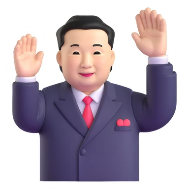 Xi Jinping waving hand sticker