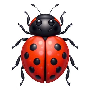 ladybug with glitter sticker