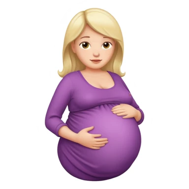 very heavily pregnant overdue woman with very  very big and large belly  sticker