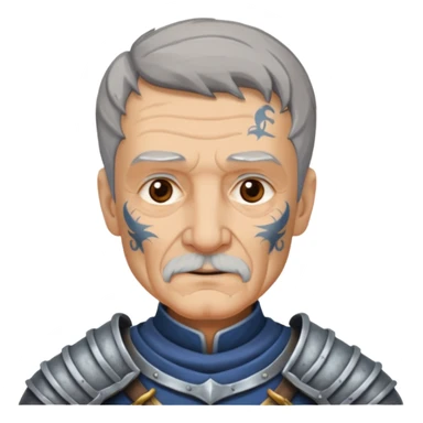 elderly tattooed knight sticker