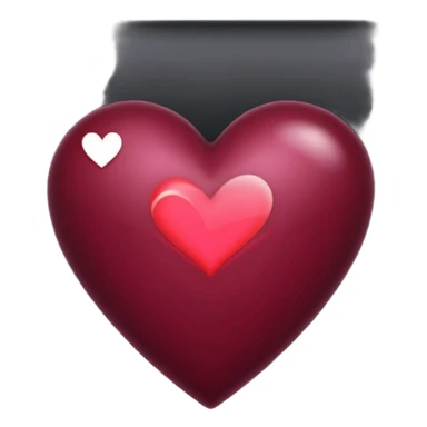 Corazón de color vinotinto oscuro sticker