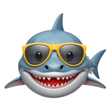Shark whit sunglasses  sticker