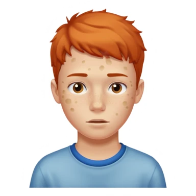 boy teenager with acne sticker