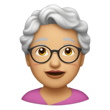 Abuela mandando besos sticker