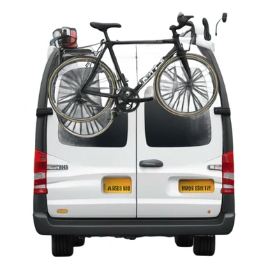 Sprinter Van with a bike rack on the back sticker