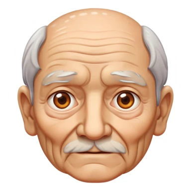 elderly grandfather with brown eyes sticker