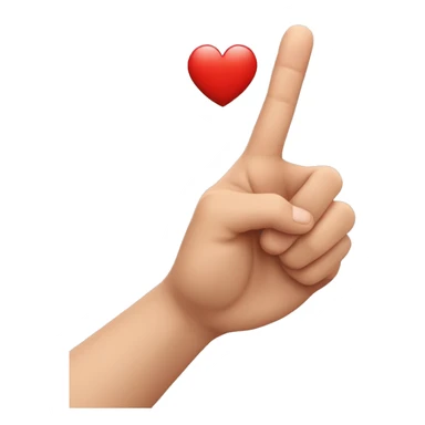 Una mano con los dedos índice, corazón y anular alzados. El meñique doblado debajo del pulgar sticker