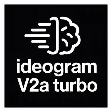 recreate this logo with text of "ideogram V2a turbo", MAKE IT FIT IN SQAURE  sticker
