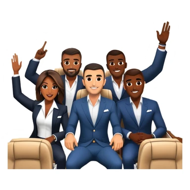 Branden Condy entrepreneur internet celebrity iman gadzhi alex hormozi Patrick bet david garyvee grant cardone on a jet celebrating WHOP ownership  sticker