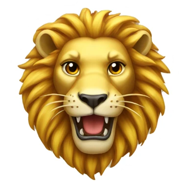 Gold fire lion sticker