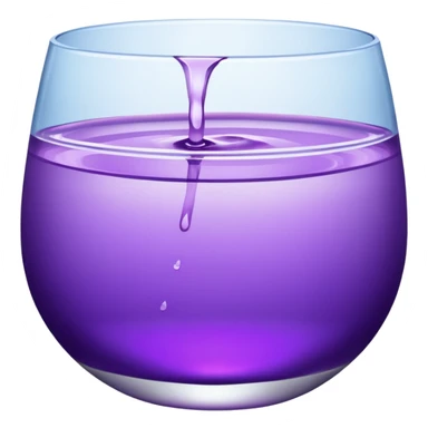 glass of purple water sticker