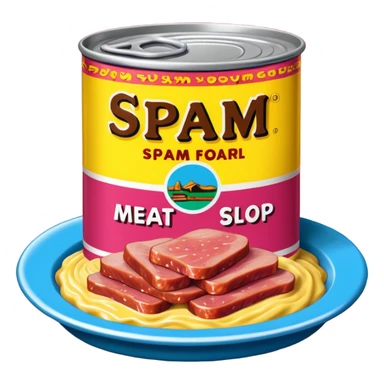 pop art SPAM meat slop advertisement warhol landscape  sticker