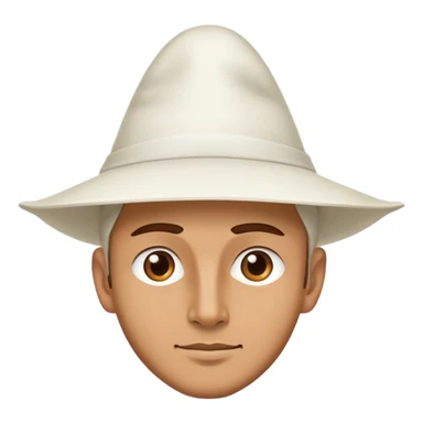 guy wearing a pointy white hat sticker
