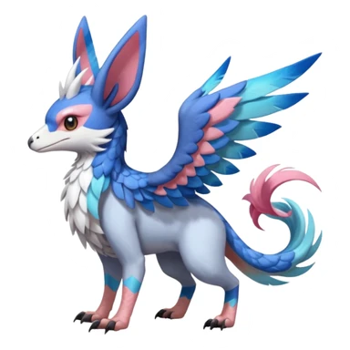 Chimera-Latios-Trico-Nargacuga-Sylveon-Silvally-Gryphon-fusion-hybrid-animal-creature  with long ears  sticker