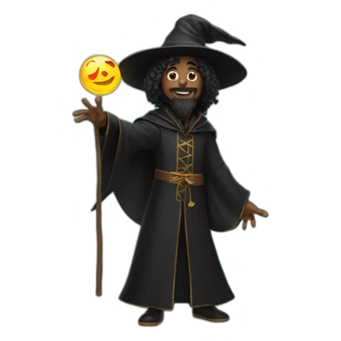 black wizard magic act sticker