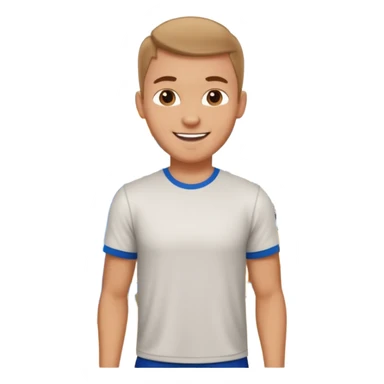 white sportsman in the playground, dressed in t-shirt sticker