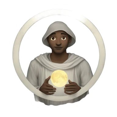 The Moon tarot card sticker