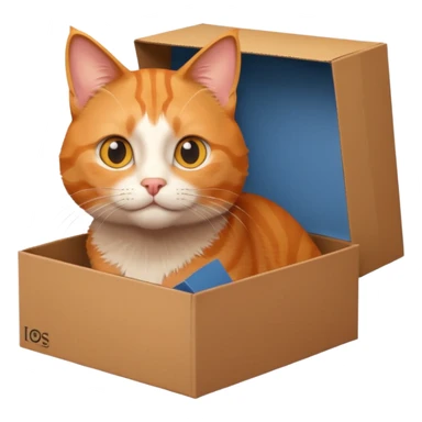 a cat in the box sticker