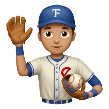 Person abruptly catching a ball sticker