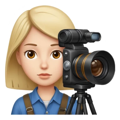 photographer looking into a camera sticker