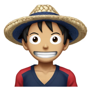 Straw hat Luffy from one piece wearing Houston Texans jersey sticker