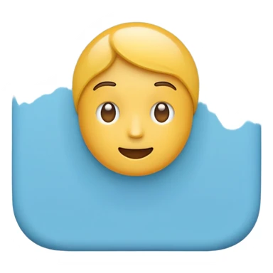 an emoji representing google classroom that is light blue sticker