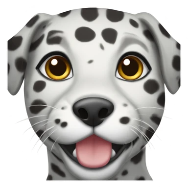 black and white female catahoulla leopard sticker